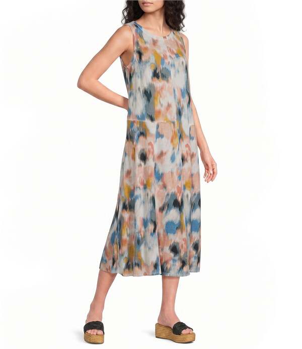ウエストバウンド レディース トップス ワンピース クルーネック ノースリーブ Westbound Crew Neck Sleeveless Dress Abstract Orb｜ReVida 店