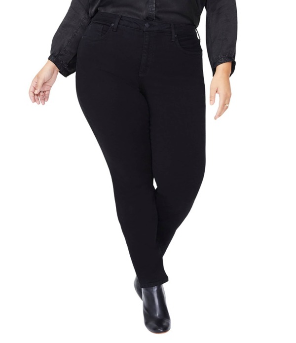 エヌワイディージェイ レディース ボトムス ジーンズズボン下 つけ加える大きさ アンクル デニム NYDJ Plusize Ami High Rise Skinny Ankle Jeans Black 黒いこと