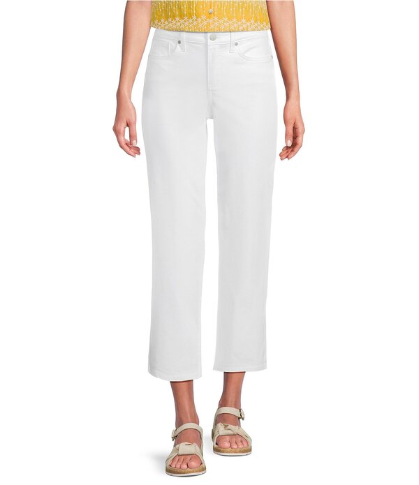 エヌワイディージェイ レディース ボトムス ジーンズズボン下 引っ切り無い クロップド デニム NYDJ PiperLiftuckR Cropped Straight Leg Jeans Optic White 白いこと