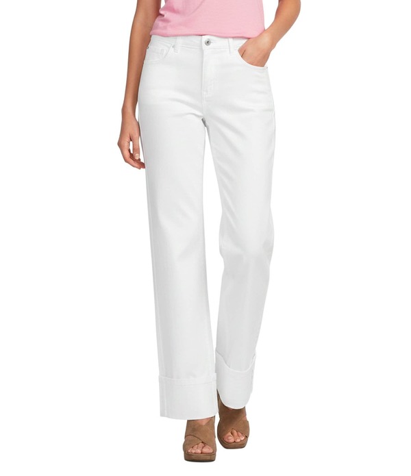 ギブソンアンドラティマー レディース ボトムス デニムパンツ ワイドレッグ ジーンズ Gibson & Latimer Perfect Fitwill Mid Rise Wide Leg Jeans White ホワイト｜ReVida 店