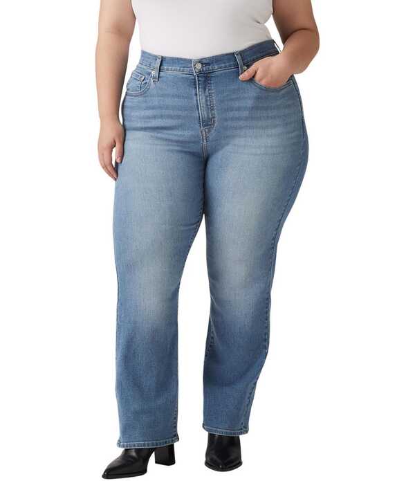 リーバイス レディース ボトムス デニムパンツ ストレート プラスサイズ ジーンズ Levi'sR Plusize 724 High Waisted Straight Leg Denim Jeans Eternal Indigo インディゴ|ReVida 店