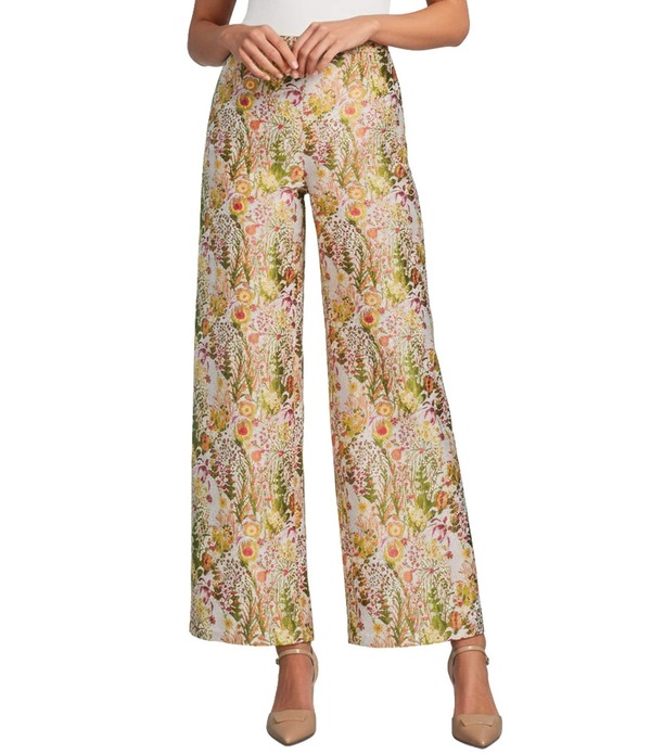プレストンアンドヨーク レディース ボトムス 心地よいズボン下 ワイドレッグ Preston \u0026 York Coordinating Trudie Brocade Wide Leg Pants Multi Floral マルチ色合い