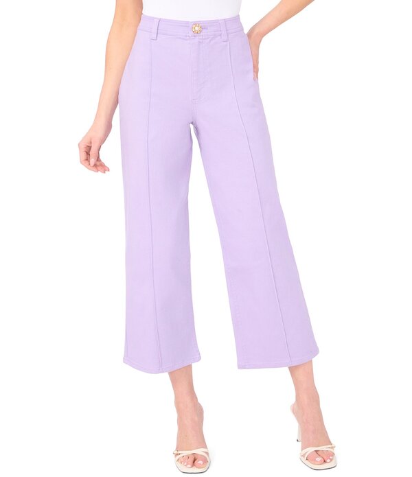セセ レディース ボトムス ジーンズズボン下 ワイドレッグ アンクル デニム CeCe Denim Wide Leg Pintuck Flower Button Anklength Jeans Lavender ラベンダー