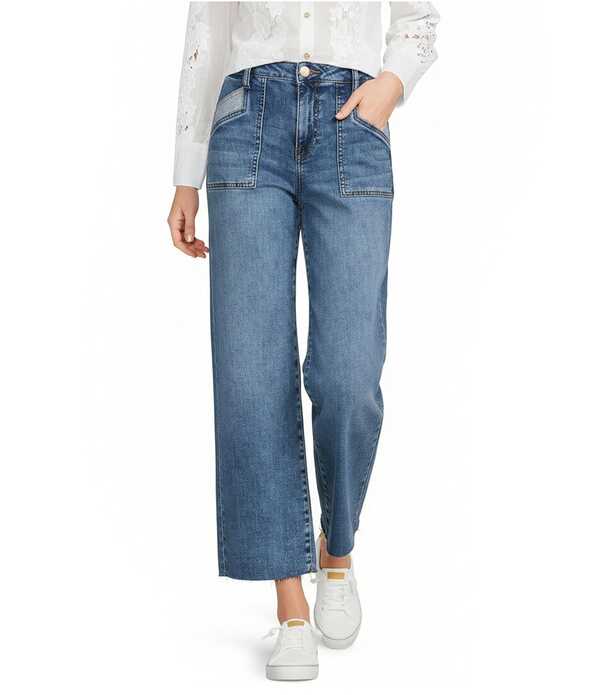 カットフロムザクロス レディース ボトムス ジーンズズボン下 ワイドレッグ アンクル デニム KUT from the Kloth Meg Stretch Denim High Rise Wide Leg Anklength Jeansuccess Wash ジーンズ