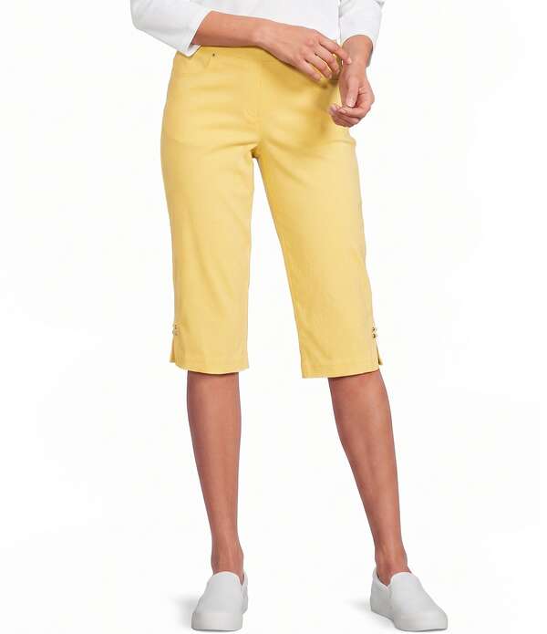 アリソン デイリー レディース ボトムス 心地好いズボン下 Allison Daley Tech Stretch Pull-On Skimmer Pants Yellow Pineapple 黄色
