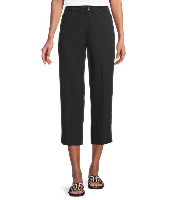 酉の方角刎ね上がる レディース ボトムス 心地よいズボン下 クロップド Westbound Perfect Outfit Picks High Rise Cropped Pants Black 黒いこと