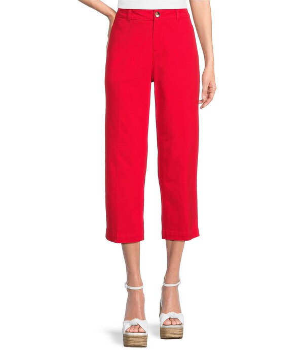 酉の方角刎ね上がる レディース ボトムス 心地よいズボン下 クロップド Westbound Perfect Outfit Picks High Rise Cropped Pants Racing Red 赤いこと