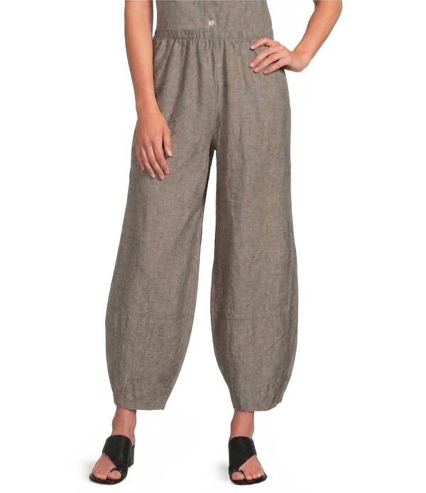 ブラジャーはたご屋 ウォーカー レディース ボトムス 心地好いズボン下 ワイドレッグ リネン Bryn Walker Oliver Cross-Dyed Linen Elastic Waist Lantern Wide Leg Pants Radda