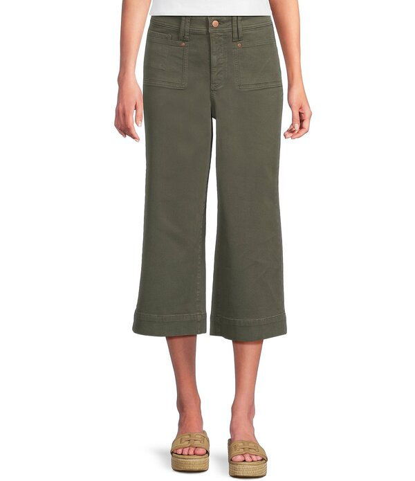 エヌワイディージェイ レディース ボトムス ジーンズズボン下 ワイドレッグ 旗がしら デニム NYDJ Brigitte Stretch Denim LiftuckR Technology Capri Wide Leg Jeans Desert Green 緑であること