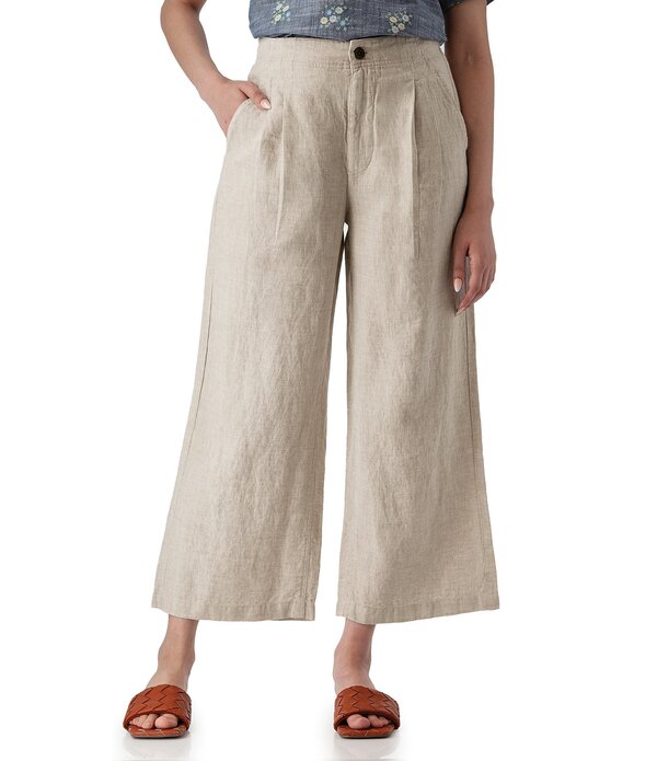 アベンチュラ レディース ボトムス 心地よいズボン下 ワイドレッグ アンクル リネン Aventura Leni Solid Linen Wide Leg Ankle Pants Natural