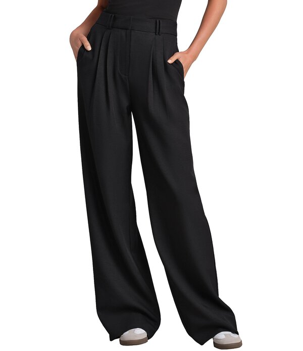 ローヌ レディース ボトムス 心地よいズボン下 ワイドレッグ RHONE Horizon High Rise Wide Leg Trouser Pants Pure Black 黒いこと