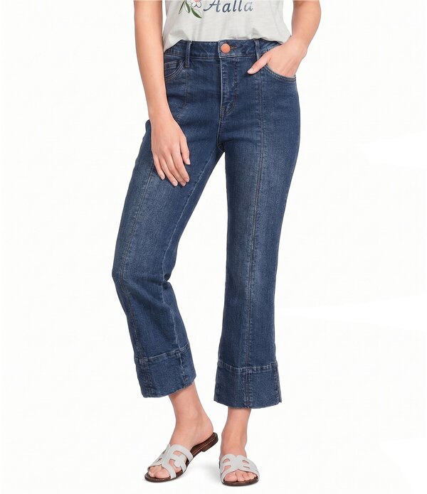 民本主義 レディース ボトムス ジーンズズボン下 クロップド デニム Democracy AbsolutionR Kick Flare Center Seam Cropped Jeans Blue 青碧
