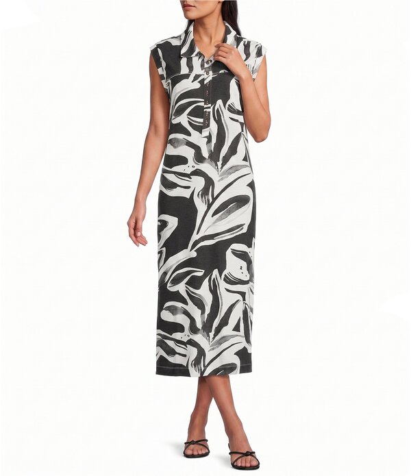ウエストバウンド レディース トップス ワンピース ノースリーブ Westbound Sleeveless Collaredress Rio Leaf｜ReVida 店 21,586円