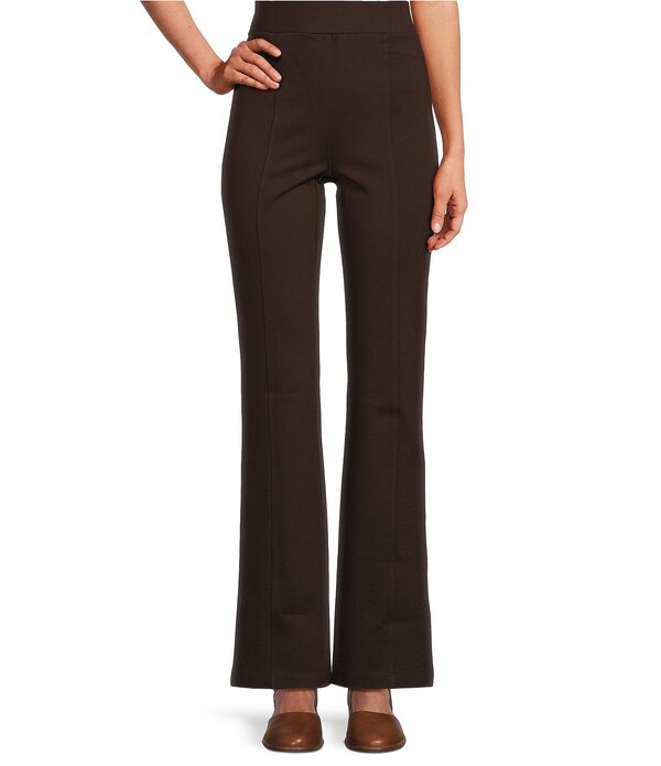 はたご屋トロ レディース ボトムス 心地好いズボン下 ブーツ 編み物 Intro Bella Double Knit Ponte Slimming Waist Pull-On Boot Leg Pants Espresso