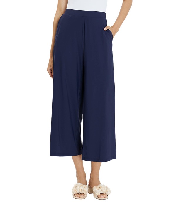 ジュードコーナリー レディース ボトムス 心地よいズボン下 ワイドレッグ Jude Connally Lolly Lightweight Jude Cloth Wide Leg Cropants Navy 米国海軍