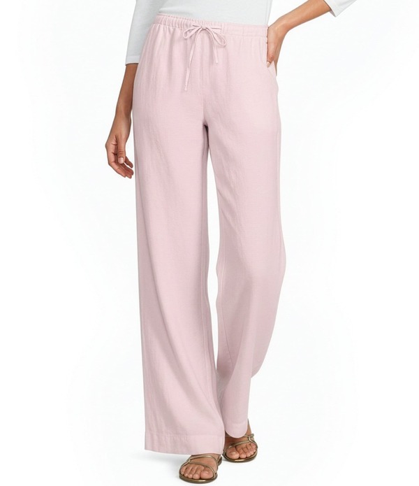 トッミーバハマ レディース ボトムス 心地好いズボン下 リネン Tommy Bahama Two Palm Easy Lightweight Linen Elastic Drawstring Pants Light Salmon 秋味