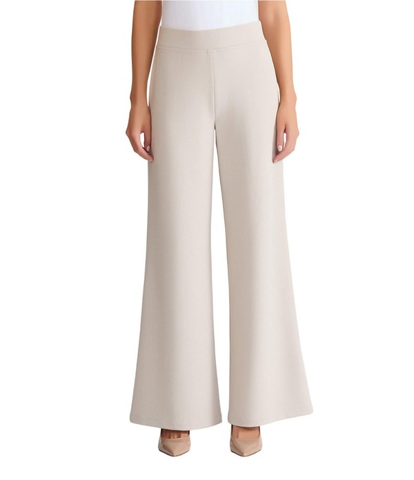ミンウォン レディース ボトムス 心地好いズボン下 縮緬 Ming Wang Stretch Crepe Flat Front Wide-Leg Pants Limestone