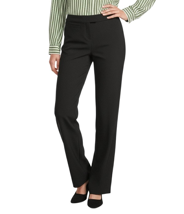 インベストメンツ レディース ボトムス 心地好いズボン下 引っ切り無い Investments the 5TH AVE fit Stretch Straight Leg Tummy Control Pants Black 黒いこと