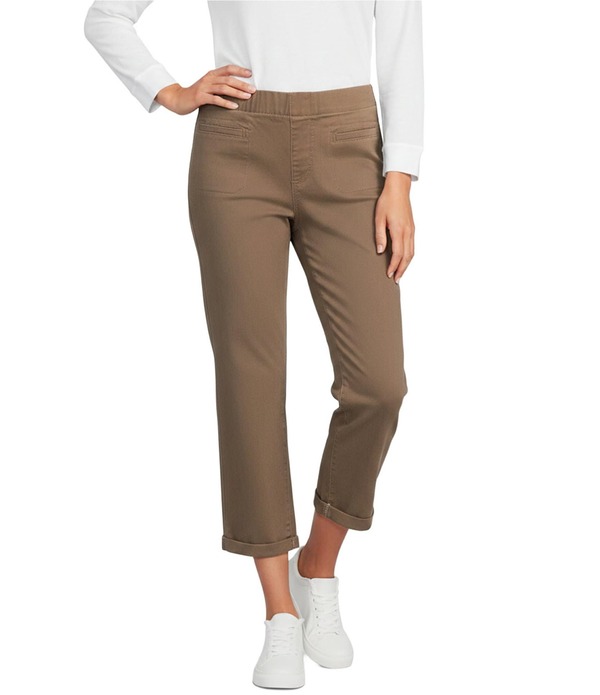 酉の方角刎ね上がる レディース ボトムス 心地好いズボン下 プチ Westbound Petite Size High Rise Cropantshitake