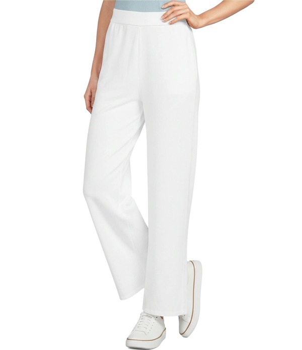 エイリーンフィッシャー レディース ボトムス 心地好いズボン下 ワイドレッグ パイル 綿織物 アンクル Eileen Fisher Organicotton Garment Dyed Terry Wide Leg Ankle Pants White 白いこと