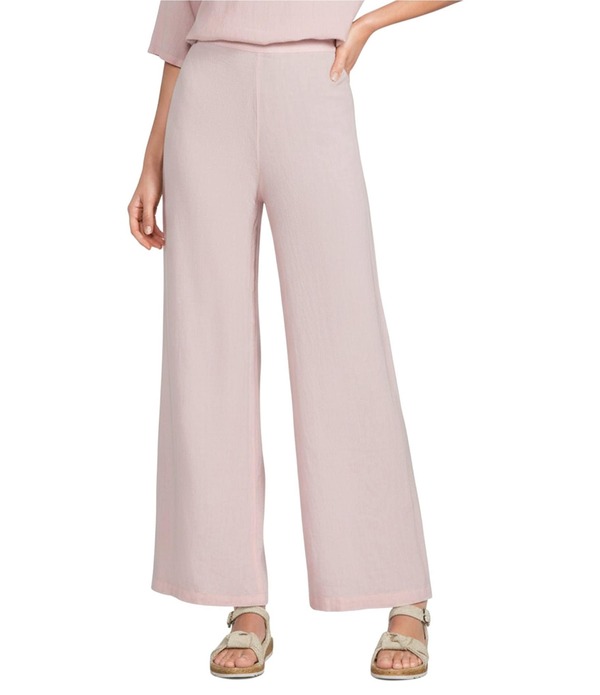 ブラジャーはたご屋 ウォーカー レディース ボトムス 心地よいズボン下 ワイドレッグ リネン Bryn Walker Light Linen Flat Front Elastic Waist Wide Leg Pants Hoya