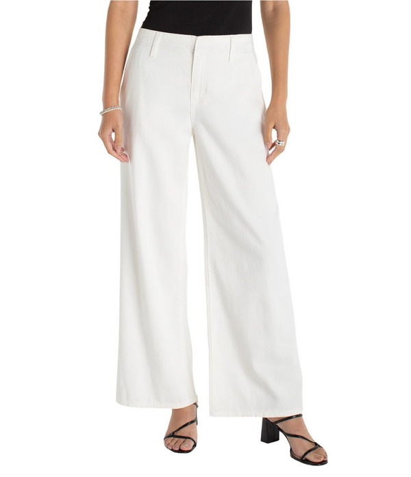 リヴァプール 天使の都市 レディース ボトムス 心地よいズボン下 ワイドレッグ Liverpoolos Angeles Weekender Mid Rise Wide Leg Pants White 白いこと