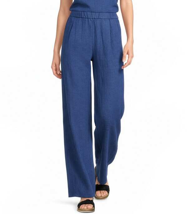 エイリーンフィッシャー レディース ボトムス カジュアルパンツ プリーツ アンクル リネン Eileen Fisher Textured Organic Linen Pleated Lantern Ankle Pants Deep Dive|ReVida 店