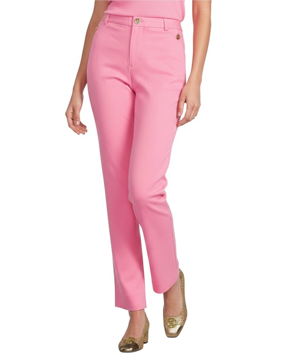 リリーピュリッツァー レディース ボトムス 心地よいズボン下 アンクル Lilly Pulitzer Ana Stretch Double Clothigh-Rise Slim Leg Ankle Pant Confetti Pink サクラ色