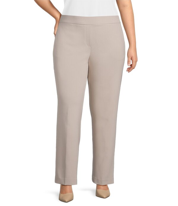 アンクライン レディース ボトムス 心地よいズボン下 足し加える大きさ Anne Klein Plusize Slash Pocket Pants Porcini