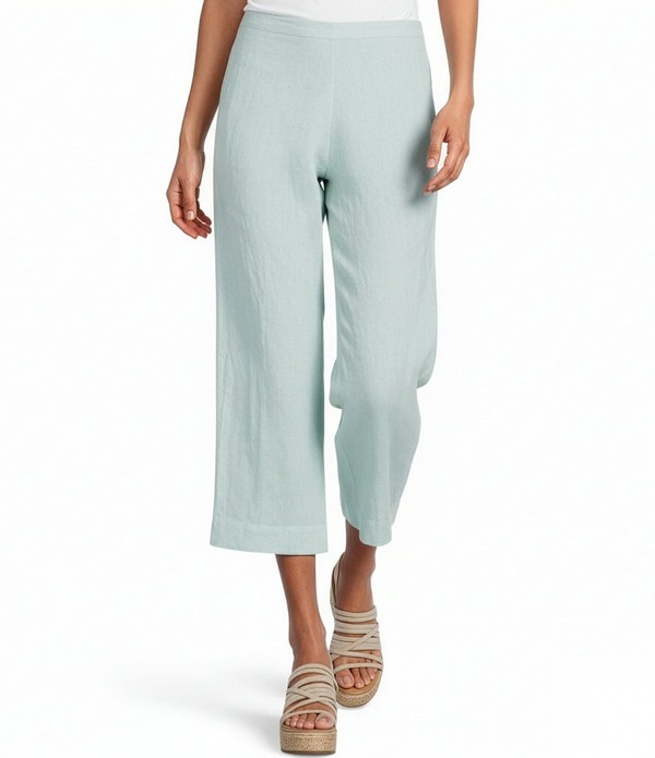 ブラジャーはたご屋 ウォーカー レディース ボトムス 心地よいズボン下 リネン Bryn Walker Light Linen FLat Front Slim Leg Cropants Mist