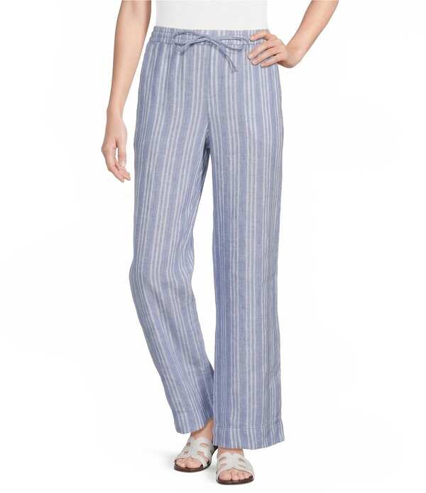 トッミーバハマ レディース ボトムス 心地よいズボン下 リネン Tommy Bahama Linen Beach Breeze Dobby Easy Pants French Blue 青碧