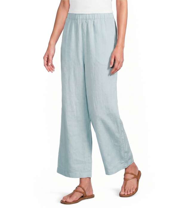 エイリーンフィッシャー レディース ボトムス 心地好いズボン下 ワイドレッグ アンクル リネン Eileen Fisher Organic Linen Elastic Waist Wide Leg Ankle Pants Breeze