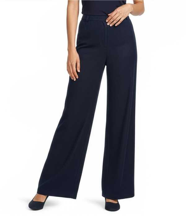 エイリーンフィッシャー レディース ボトムス カジュアルパンツ ワイドレッグ シルク リネン Eileen Fisher Linen Silk Twill High Waisted Wide Leg Trouser Pants Ink|ReVida 店