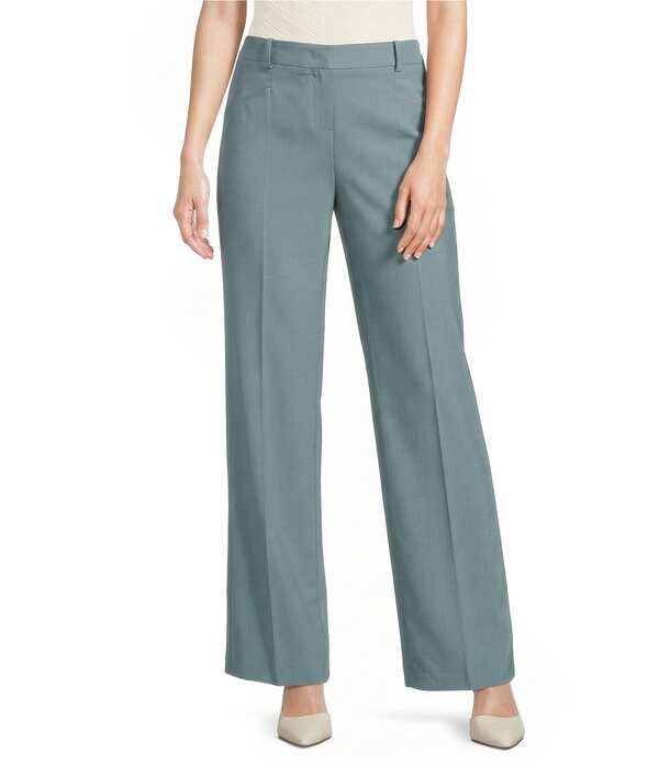 ヒューゴボス レディース ボトムス カジュアルパンツ ウール BOSS by Hugo Boss Virgin Wool Flat Front Straight Pants Bright Blue ブルー|ReVida 店