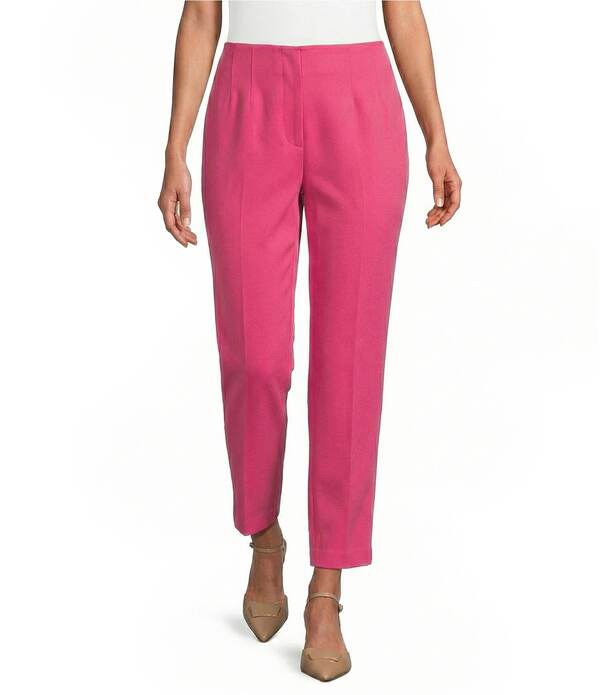 インベストメンツ レディース ボトムス 心地好いズボン下 プチ アンクル Investments Petite Size Slim Leg Ankle Pull-On Pique Pants Magenta マゼンタ