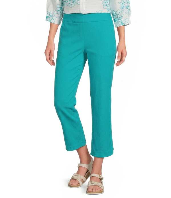 アリソン デイリー レディース ボトムス 心地好いズボン下 Allison Daley Teal Ceramic Pull-On Tech Stretch Cropants Teal Ceramic ティール