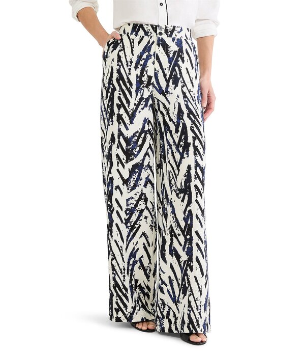 ニックアンドゾー レディース ボトムス 心地好いズボン下 ワイドレッグ リネン NIC + ZOE Indigo Crosshatch Linen Wide Leg Pants Indigo Multi インディゴ