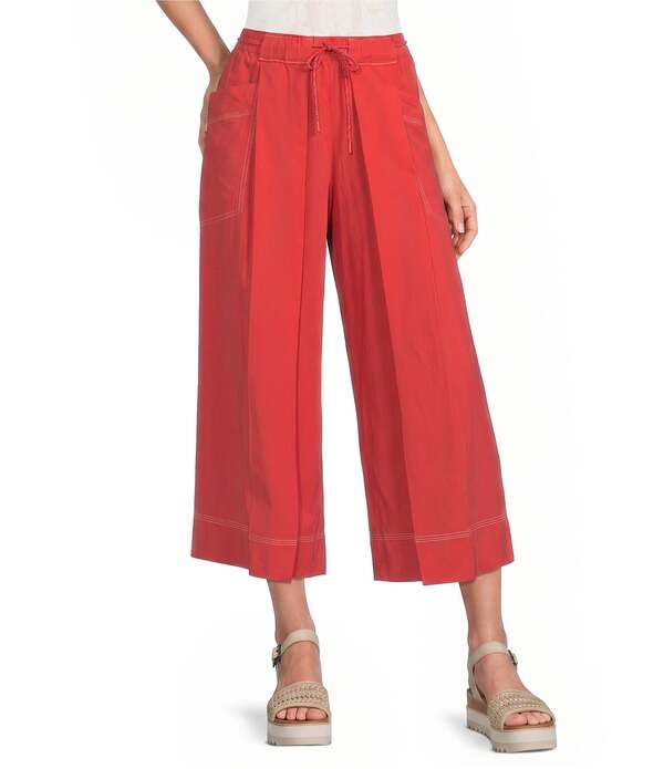 デモクラシー レディース ボトムス カジュアルパンツ ワイドレッグ プチ Democracy Petite Size Sky Rise Wide Leg Pull-On Cropants Tangerine タンジェリン｜ReVida 店