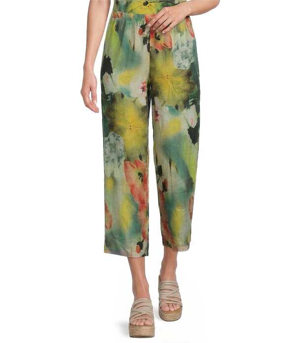 ブラジャーはたご屋 ウォーカー レディース ボトムス 心地好いズボン下 刷り上げる Bryn Walker Giardino Print Full Elastic Waist Cropant Giardino