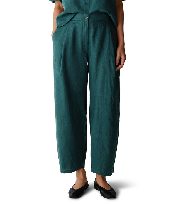 エイリーンフィッシャー レディース ボトムス 心地好いズボン下 アンクル リネン Eileen Fisher Coordinating Organic Linen Relaxed Ankle Pants Kelp