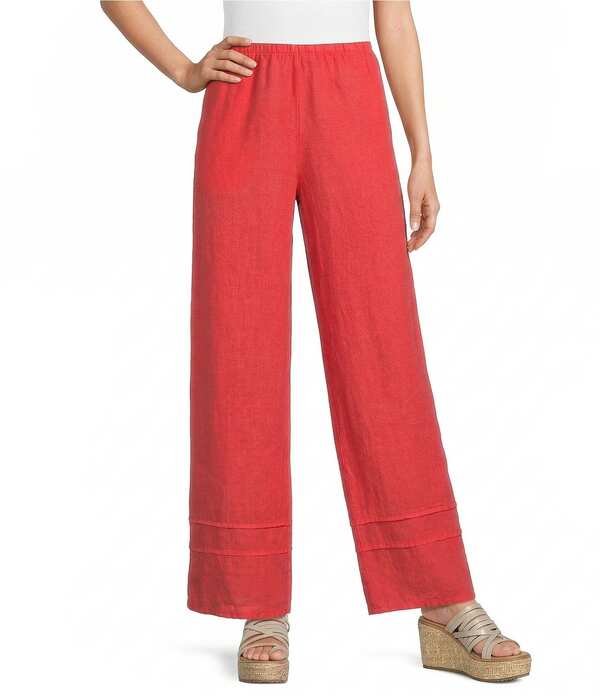 ブラジャーはたご屋 ウォーカー レディース ボトムス 心地よいズボン下 リネン Bryn Walker Light Linen Elastic Waist Pintuck Pant Galah