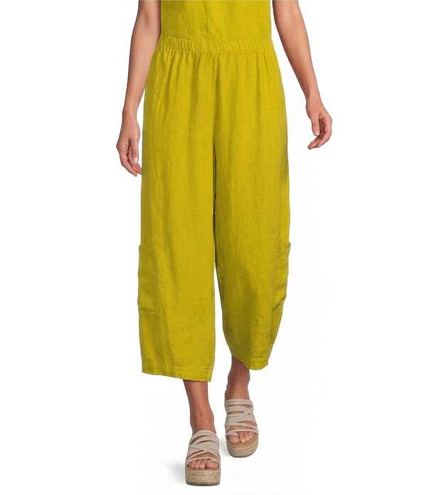 ブラジャーはたご屋 ウォーカー レディース ボトムス 心地好いズボン下 ワイドレッグ リネン Bryn Walker Casbah Light Linen Elastic Waist Wide Leg Cropants Ambrosia