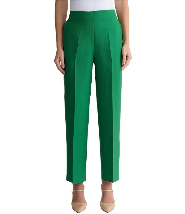 カスパール レディース ボトムス 心地よいズボン下 ワイドレッグ Kasper Pull On Slash Pocket Wide Leg Pants Lush Green 緑であること