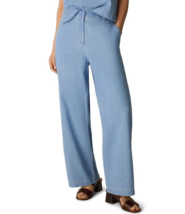 エイリーンフィッシャー レディース ボトムス 心地好いズボン下 ワイドレッグ ジーンズ ご機嫌酉の方角 Eileen Fisher Lightweight Denim High-Waisted Wide Leg Trouser Light Wash ジーンズ