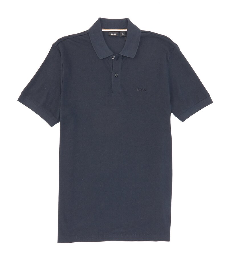 ヒューゴボス メンズ トップス シャツ ポロシャツ コットン Hugo Boss BOSS Pallas Pima Cotton Short Sleeve Polo Shirt Navy ネイビー