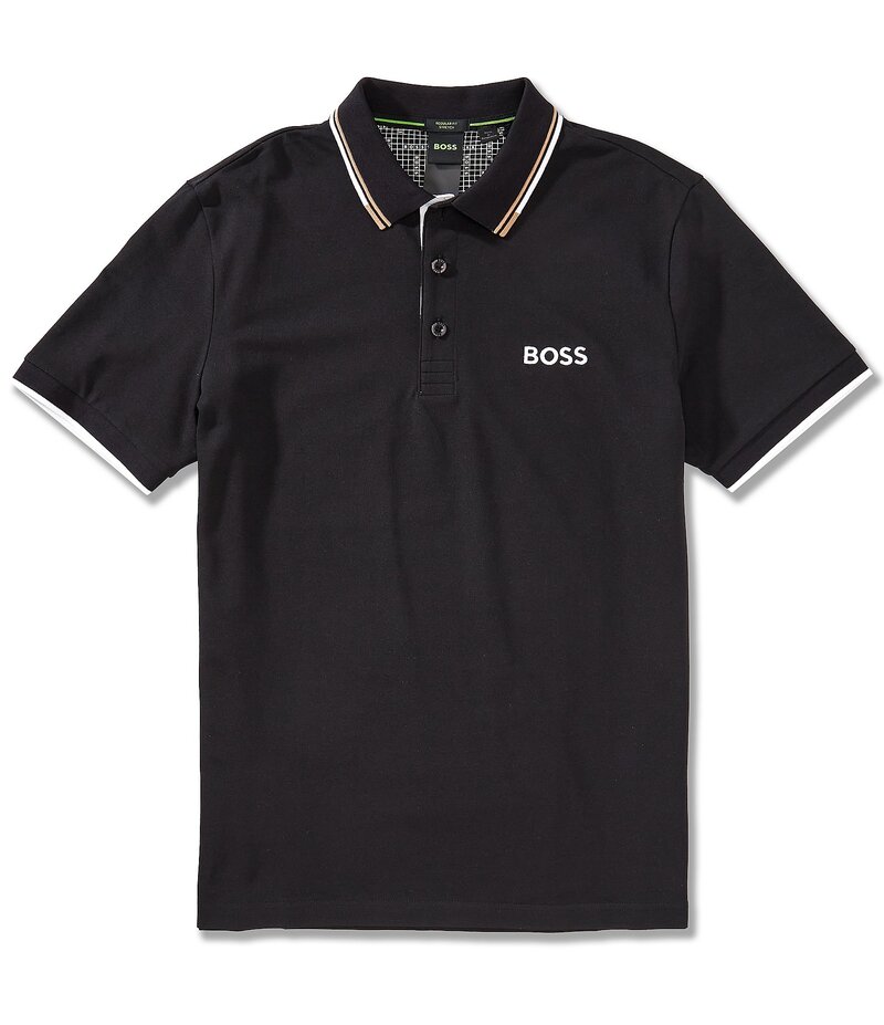 ヒューゴボス メンズ トップス シャツ ポロシャツ Hugo Boss BOSS Performance Stretch Paddy Pro Short Sleeve Polo Shirt Jet Black ブラック