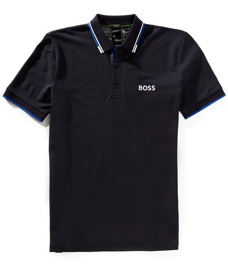 ヒューゴボス メンズ トップス シャツ ポロシャツ Hugo Boss BOSS Performance Stretch Paddy Pro Short Sleeve Polo Shirt Navy ネイビー