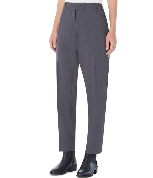 ジョーンズニューヨーク州 レディース ボトムス 心地好いズボン下 引っ切り無い Jones New York Bi-Stretch Tapered Straight Leg Woven Pants Grey Flannel 薄墨色