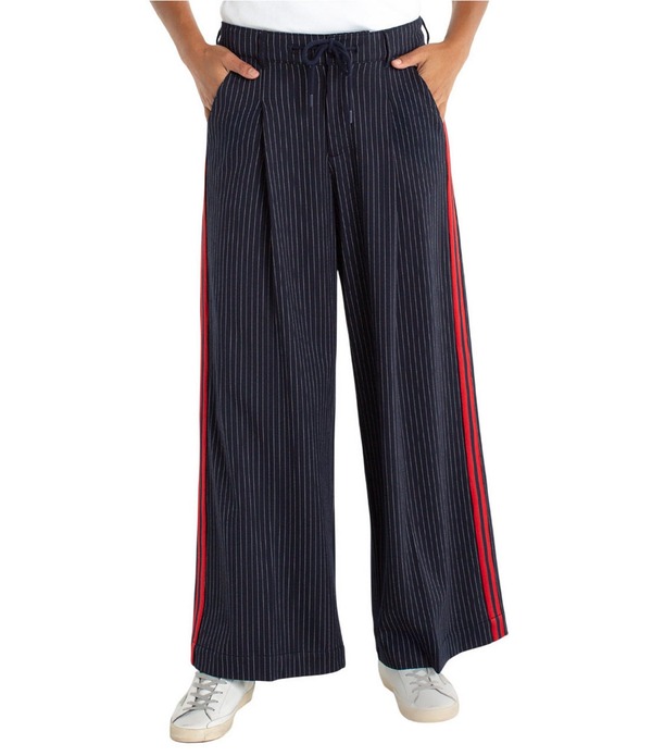 リヴァプール ロサンゼルス レディース ボトムス カジュアルパンツ プリーツ ニット Liverpoolos Angeles Jacquard Knit Pinstripe Pleated Wide-Leg Trouser Pants Multi マルチカラー｜ReVida 店 20,235円