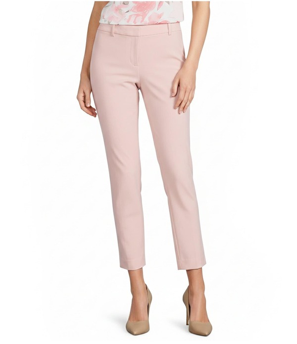 カルバンクライン レディース ボトムス 心地好いズボン下 か細い相応う 引っ切り無い Calvin Klein Coordinating Luxe Slim Fit Straight Leg Pants Petal